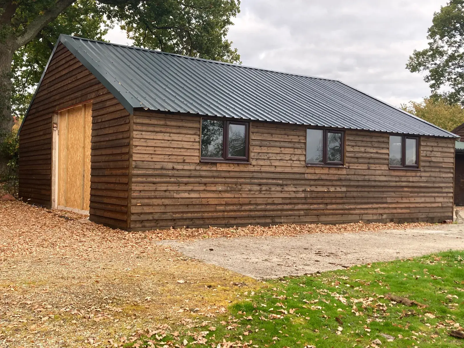 A finished garage roof replaced by Excel Roofing & Asbestos
